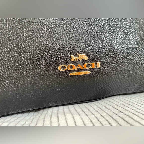 Coach Marlon Hobo Leather Tote Bag - Picture 12 of 15